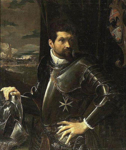 Ludovico Carracci Portrait of Carlo Alberto Rati Opizzoni in Armour Spain oil painting art